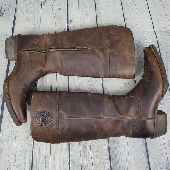 Ariat Shoes - ARIAT | Chandler snip toe pull-on leather western rustic riding boots